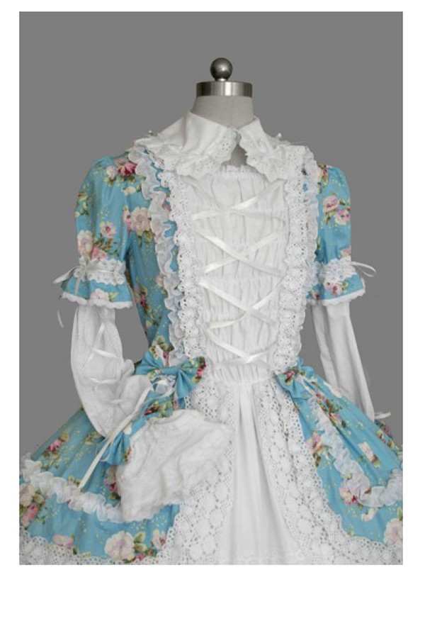 Adult Costume Floral Gothic Lolita Dress - Click Image to Close
